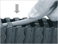 Cable installation on cable carrier