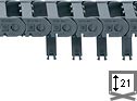 cable carrier snap open inner radius
