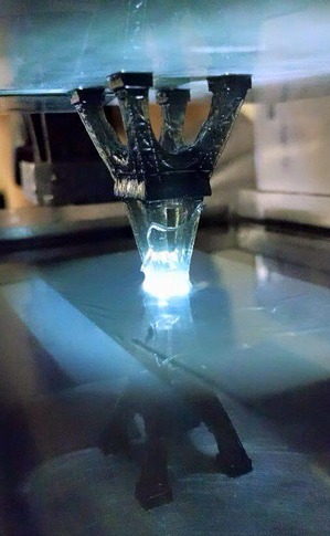 Mid-printing Eiffel Tower