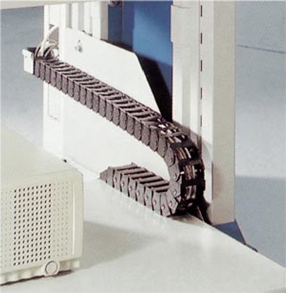 E-Z Chain Cable Carrier used in office furniture