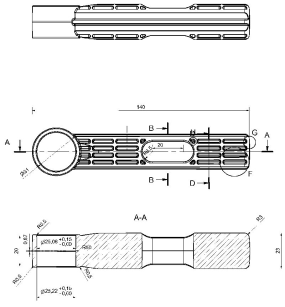 bike shock schematic with plain bearings