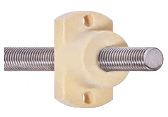 drylin® lead screw nuts with spanner flat form F