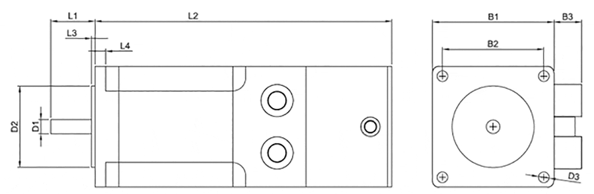 Encoder and brake dimensions