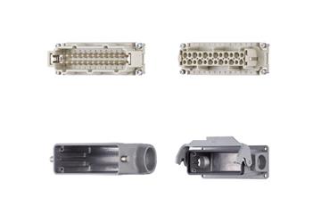 Harting connector set, pin and socket design