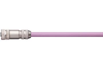 Harnessed Profibus Cables, PVC, connector A: Phoenix Contact M12, 5 poles, socket, straight, connector B: open end of cable