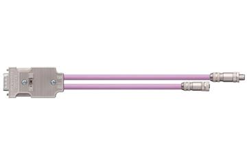 Harnessed Profibus Cables, PVC, connector A: Phoenix Contact SUB-D, 9 poles, pin, straight, connector B: Phoenix Contact IN: M12 5 poles, pin, straight, OUT: M12 5 poles socket straight