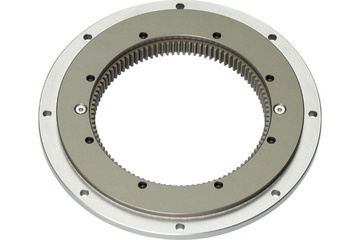 iglide® slewing ring, PRT-04, toothed inner ring made of aluminum, aluminum housing, sliding elements made of iglide® J