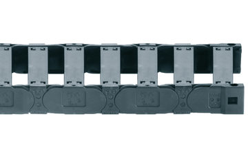 Series E4.21, energy chain with crossbars every link, robust version, openable from both sides