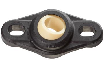 Flange bearings with 2 mounting holes, EFOM, igubal®, spherical ball iglide® J
