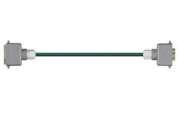 Han 6B Connector housing (pin) to Han 6B Connector housing (socket), Single locking lever on both sides, straight, PVC 6.8 x d