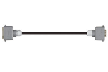 Han 6B Connector housing (pin) to Han 6B Connector housing (socket), Single locking lever on both sides, straight, iguPUR