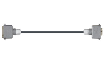 Han 6B Connector housing (pin) to Han 6B Connector housing (socket), Single locking lever on both sides, straight, TPE, Flame_retardant