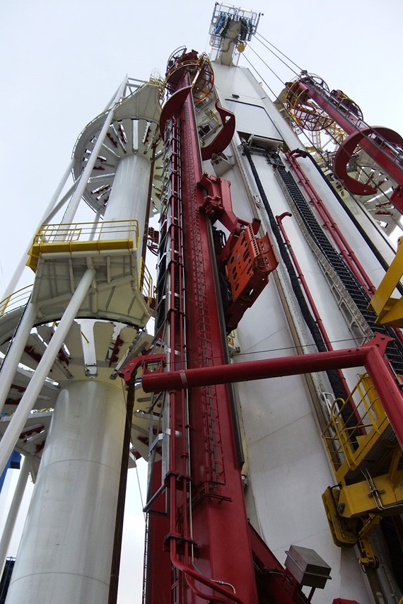 Vertical travel along the Multi Purpose Towers, offshore work