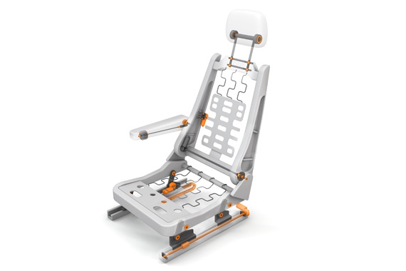 Car seat with iglidur® plain bearings for e-coating processes