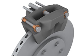 iglide® plain bearings in the brake caliper