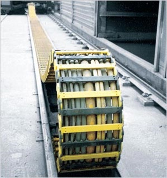 cable carrier in concrete plant 