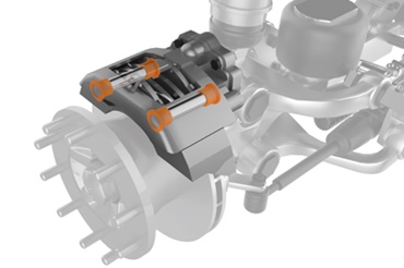 Truck brake with iglide® plain bearings