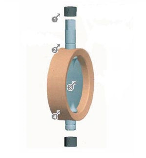 plain bearing with spring in disc valve