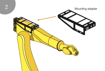Mounting adapter installation example