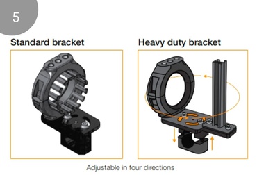 Standard and Heavy-duty brackets